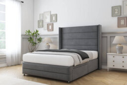 "Sloomy Sterling Armour Coniston Divan Bed No Drawers - 54"" Wingback Headboard & 12"" Footboard 6' Super King" - thumbnail 3