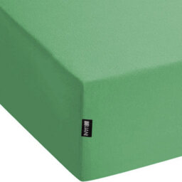 Beliani Fitted Sheet Janbu Cotton 140 X 200 Cm Green - thumbnail 4