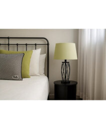 Lighting Supermarket Ashleigh Black (No Glass) Table Lamp With Sage Green Shade - thumbnail 8