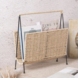 Magazine Newspaper Basket Free Standing Storage Rack Organiser Book Holder - thumbnail 6