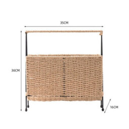 Magazine Newspaper Basket Free Standing Storage Rack Organiser Book Holder - thumbnail 2