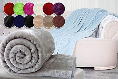 Fur Throw Blanket Soft Warm Winter Bed Cover Luxury Cosy Sofa Duvet Faux Fleece Chocolate/coffee, Single 150 X 125