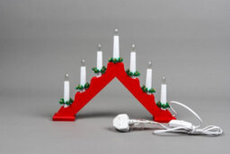 Shatchi  Wooden Candle Bridge Light 7 Bulb Window Xmas Christmas Decoration Arch Décor,2Pk - thumbnail 7