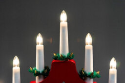 Shatchi  Wooden Candle Bridge Light 7 Bulb Window Xmas Christmas Decoration Arch Décor,2Pk - thumbnail 5