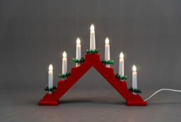 Shatchi  Wooden Candle Bridge Light 7 Bulb Window Xmas Christmas Decoration Arch Décor,2Pk - thumbnail 2
