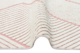 Pink Outdoor Rug, Geometric Striped Stain-Resistant Rug For Patio Decks, 3mm  Modern Outdoor Area Rug-160Cm X 220Cm - thumbnail 6