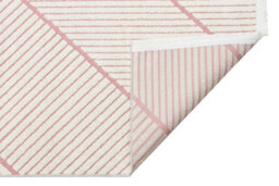 Pink Outdoor Rug, Geometric Striped Stain-Resistant Rug For Patio Decks, 3mm  Modern Outdoor Area Rug-160Cm X 220Cm - thumbnail 5