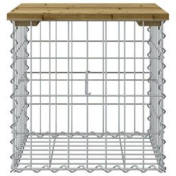 Berkfield Garden Bench Gabion Design 43X44X42 Cm Impregnated Wood Pine - thumbnail 3