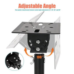 2X Telescopic Speaker Wall Ceiling Mount Stand Adjustable Swivel Tilt Bracket - thumbnail 4