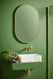 UK Homeliving Uk Home Living Avalon - Price Reduced -Tablet Mirror Brushed Brass 500X800
