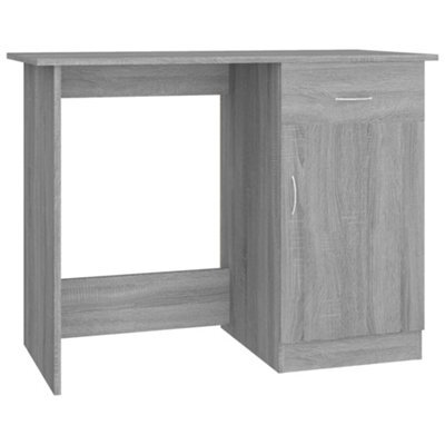 Berkfield Modern Desk Grey Sonoma 100X50X76 Cm Engineered Wood