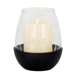 Neris Medium Candle Holder With Glass Goblet - Elegant Home Decor - thumbnail 2