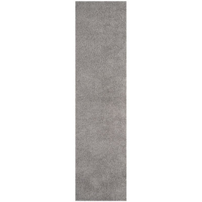 The Rugs Grey Soft Plain Design Fluffy Shaggy Rugs And Runners High Pile Living Room Kitchen Hallway 380 - image 1