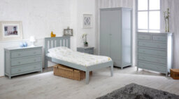 Amani Kingston Pine Wooden Bed Frame 5'0 King - Grey