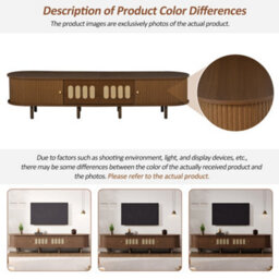 Matteo Walnut Finish Tv Stand With Rattan Effect Roller Doors & Drawers For 80-Inch Tvs - thumbnail 6