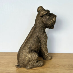 Animal Crackers Schnauzer Dog Ornament Figurine, Leonardo Reflections Bronzed Range, Gift Boxed - thumbnail 5