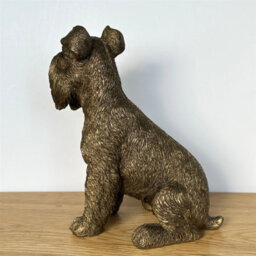 Animal Crackers Schnauzer Dog Ornament Figurine, Leonardo Reflections Bronzed Range, Gift Boxed - thumbnail 4