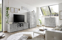 FurniComp LTD Furnicomp Lyon 3 Door Concrete Grey Sideboard - thumbnail 5