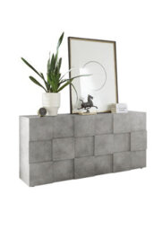 FurniComp LTD Furnicomp Lyon 3 Door Concrete Grey Sideboard - thumbnail 3