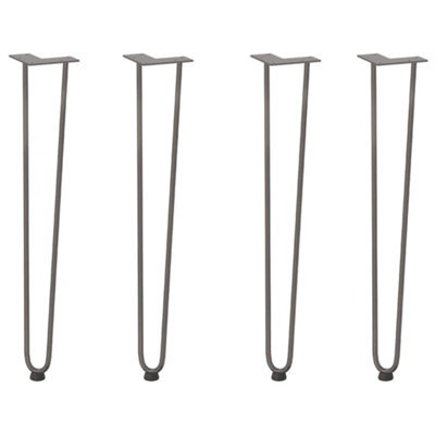 Berkfield Modern Hairpin Legs For Console Tables For Console Table 4 Pcs Natural Steel 72 Cm Solid Steel