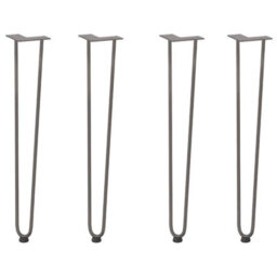 Berkfield Modern Hairpin Legs For Console Tables For Console Table 4 Pcs Natural Steel 72 Cm Solid Steel