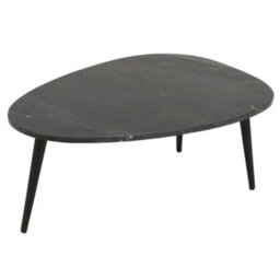 Worcester Ruby Coffee Table With Black Marble Top & Metal Legs - thumbnail 2