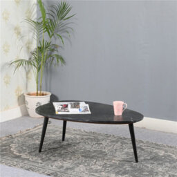 Worcester Ruby Coffee Table With Black Marble Top & Metal Legs - thumbnail 1