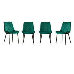 Outdoor Living (NW) Ltd San Diego Marble Top Dining Table With Amelia Velvet Chairs - Green - thumbnail 5