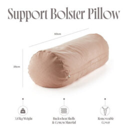 Myga Blush Buckwheat Support Yoga Bolster Pillow For Comfort - thumbnail 5