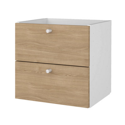 GoodHome Mixxit Modular Matt Natural Oak Effect Slab Internal Modular Drawer Kit (H)329mm (W)330mm (D)325mm - image 1