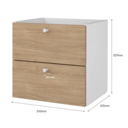 GoodHome Mixxit Modular Matt Natural Oak Effect Slab Internal Modular Drawer Kit (H)329mm (W)330mm (D)325mm - thumbnail 9