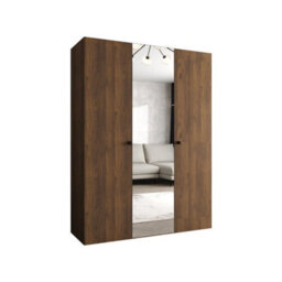 Arte Parma Ii 150Cm Oak Walnut 3 Door Wardrobe With Centre Mirror - thumbnail 2
