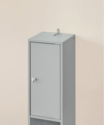 Sobuy Bathroom Tall Cabinet With 1 Drawer 2 Doors And 4 Adjustable Shelves 7.9X7.9X70.9 Inch Bzr34-Hg - Light Gray - thumbnail 7