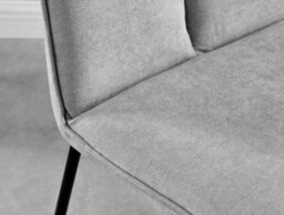 Furniturebox Uk 4 Seater Dining Set - Imperia White High Gloss Dining Table And Chairs - 4 Light Grey Halle Black Leg Chairs - thumbnail 8