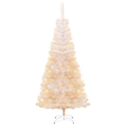 Berkfield Artificial Christmas Tree With Iridescent Tips White 180 Cm Pvc - thumbnail 2