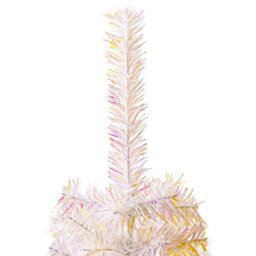 Berkfield Artificial Christmas Tree With Iridescent Tips White 180 Cm Pvc - thumbnail 4