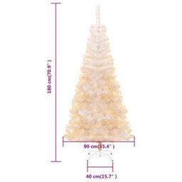 Berkfield Artificial Christmas Tree With Iridescent Tips White 180 Cm Pvc - thumbnail 6