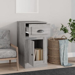 Berkfield Durable Side Cabinet With Drawer Grey Sonoma 40X50X75 Cm Engineered Wood - thumbnail 3