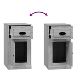 Berkfield Durable Side Cabinet With Drawer Grey Sonoma 40X50X75 Cm Engineered Wood - thumbnail 9