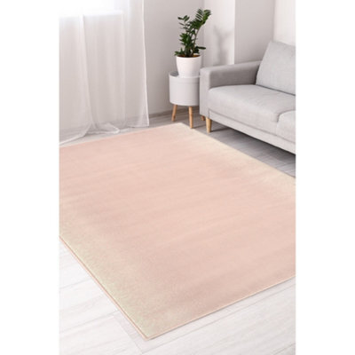 Melrose Ombre Plain Sunset Blush Pink Large Indoor Area Rug 160/230Cm - image 1