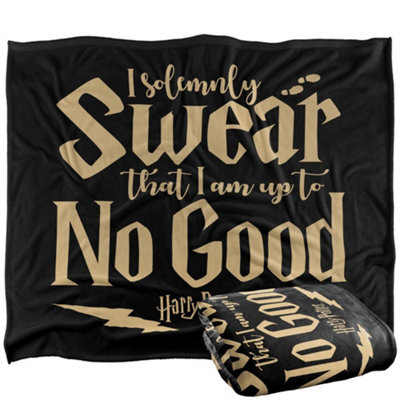 Harry Potter I Solemnly Swear Marauders Map Blanket Multicoloured (One Size) - image 1