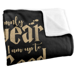 Harry Potter I Solemnly Swear Marauders Map Blanket Multicoloured (One Size) - thumbnail 3