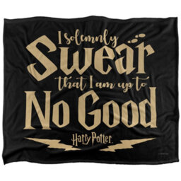 Harry Potter I Solemnly Swear Marauders Map Blanket Multicoloured (One Size) - thumbnail 2
