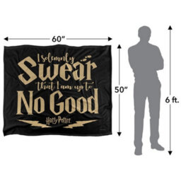 Harry Potter I Solemnly Swear Marauders Map Blanket Multicoloured (One Size) - thumbnail 5