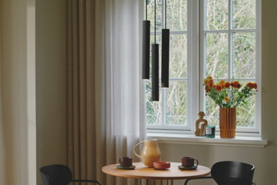 Nordlux Vico Metal Pendant Light Ribbed  Black,mains - image 1