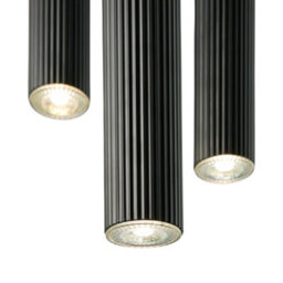 Nordlux Vico Metal Pendant Light Ribbed  Black,mains - thumbnail 2