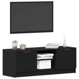 Berkfield Tv Cabinet Black Oak 102X35X36,5 Cm Engineered Wood - thumbnail 3
