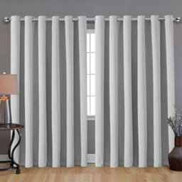 Bedlooms Light Grey Blackout Curtains Living Room Bedroom Thermal Insulated Curtain (Pair) 90 X 90 Inches With Tie Backs Two - thumbnail 9