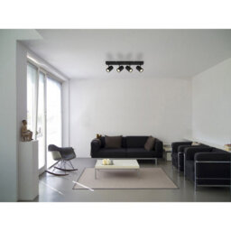 Luminosa Lighting Luminosa James Ceiling Spotlight Bar Matt Black 4X Gu10 - thumbnail 6