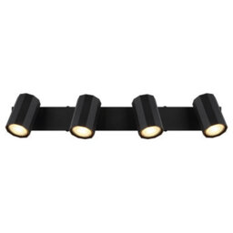 Luminosa Lighting Luminosa James Ceiling Spotlight Bar Matt Black 4X Gu10 - thumbnail 4